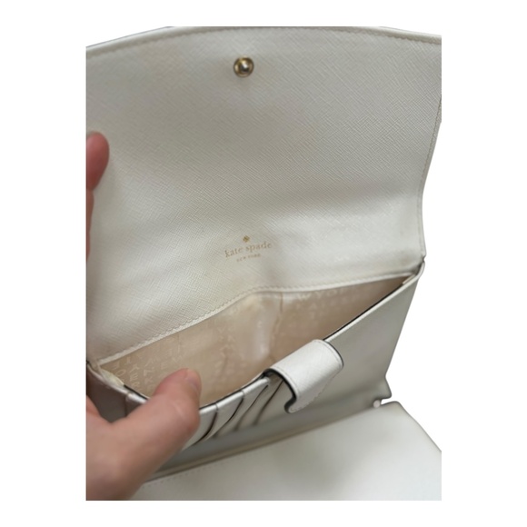 Kate Spade Tan White and black shoulder purse EUC some light wear - Picture 8 of 15